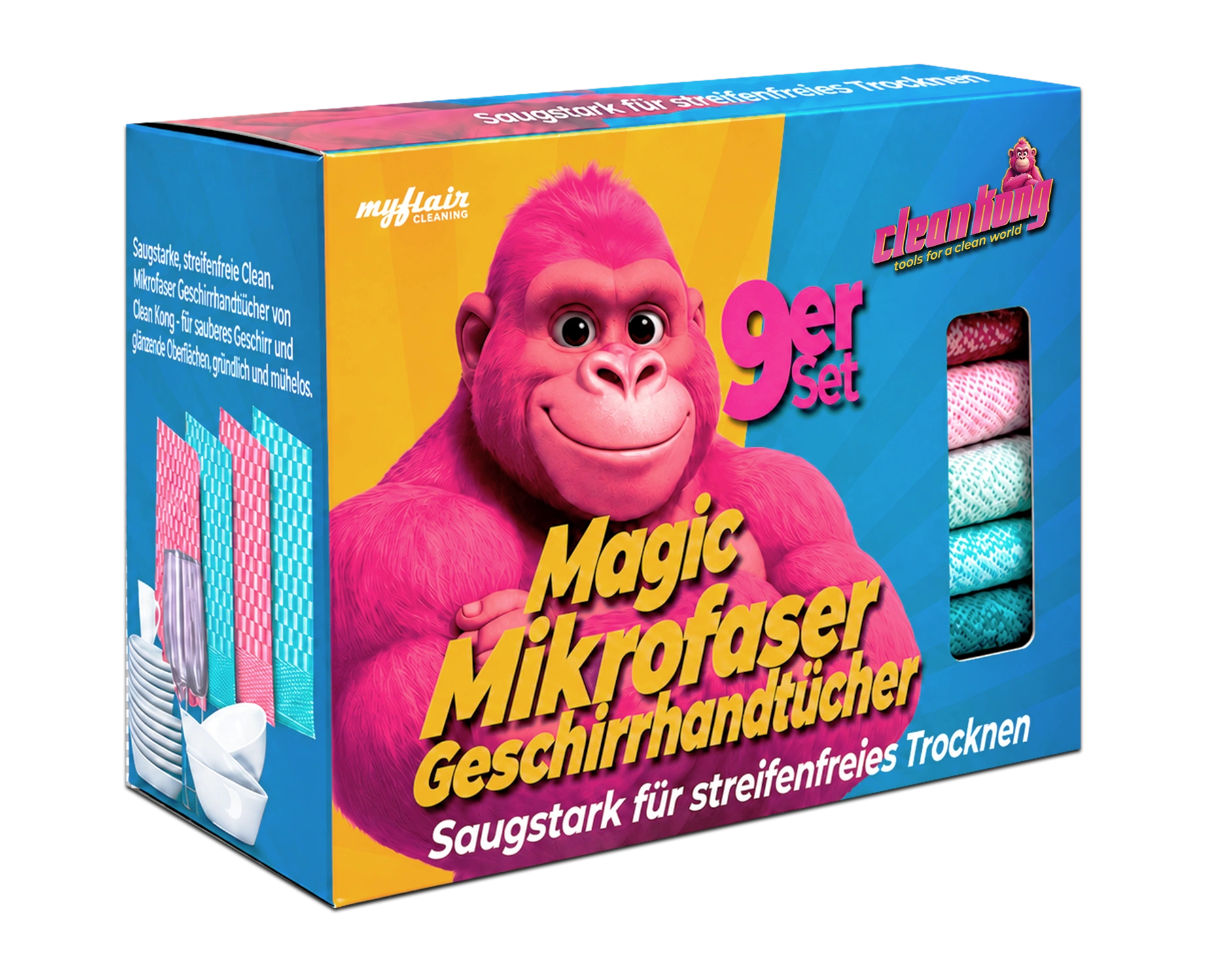 Clean Kong Magic Mikrofaser Geschirrhandtücher
