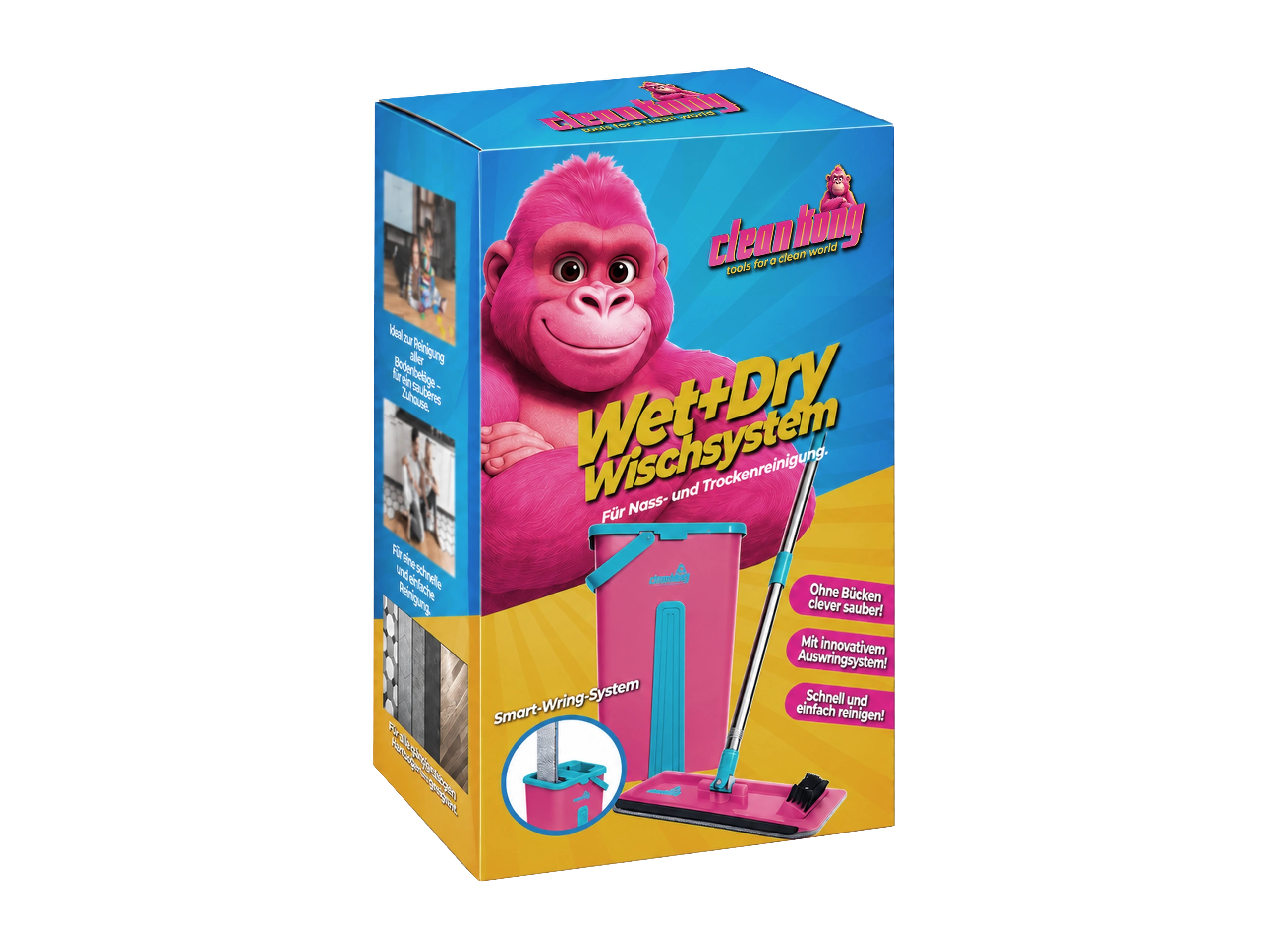 Clean Kong Wet+Dry Wischsystem Pink