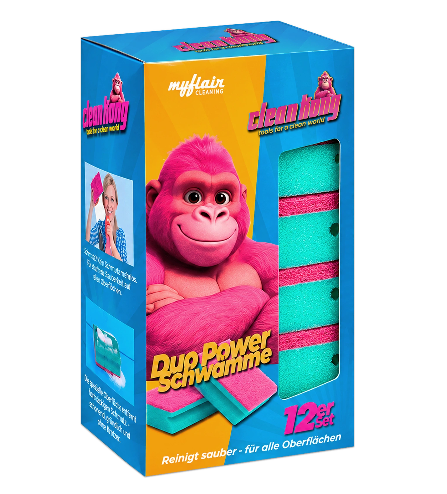 Clean Kong Duo Power Schwämme 12er Set